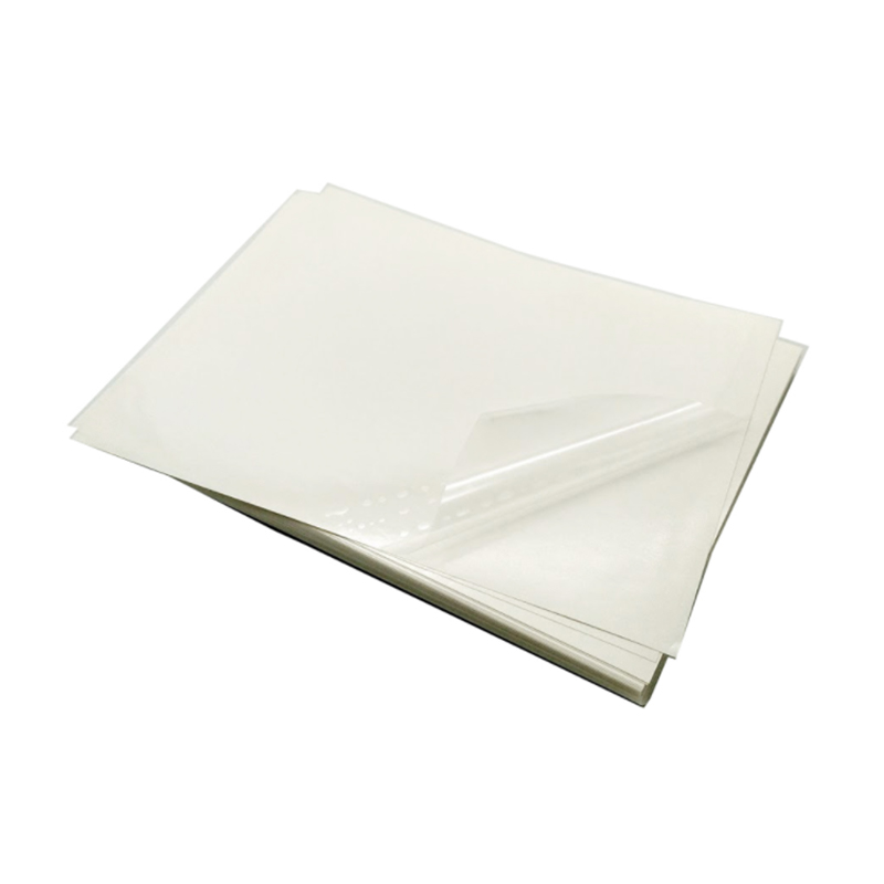 36um Transparent PET-film / Avtagbart lim /60g vitt glasinlägg