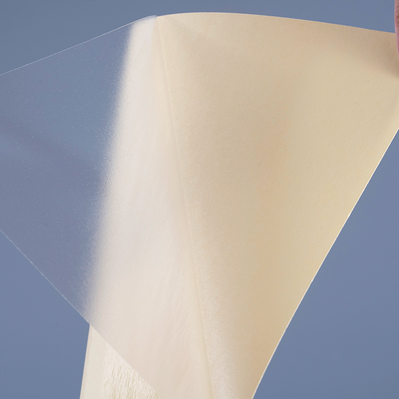 50mic genomskinlig självhäftande polyester film Vinyl klistermärke utskrift etikett Jumbo Roll