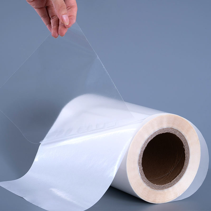 50mic genomskinlig självhäftande polyester film Vinyl klistermärke utskrift etikett Jumbo Roll