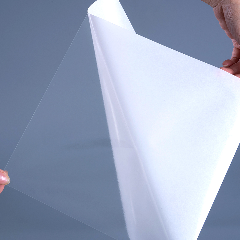 25mic transparent PET-film med avtagbara självhäftande genomskinliga polyesteretiketter