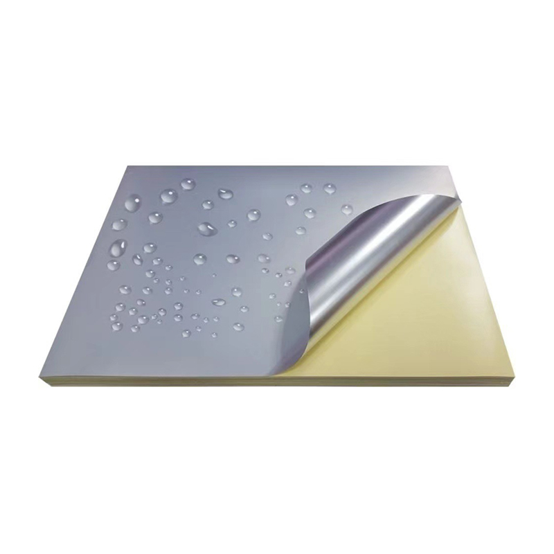 50mic Matt Silver PET-etikettmaterial med starkt lösningsmedelslim och oljebaserad beläggning