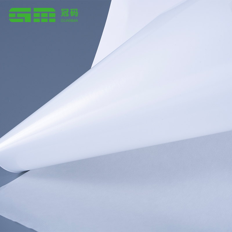 75mic fryst PP syntetiskt pappersetikettrulle med fryst lim