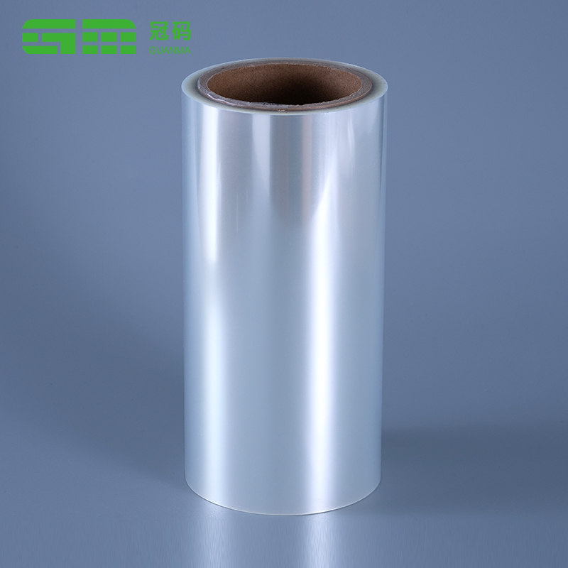 50 mic transparent polypropenetikettmaterial Självhäftande PP-film med avtagbart lim