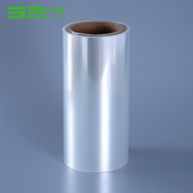 50mic genomskinlig självhäftande PP Jumbo-rulle med genomskinlig husdjursfoder